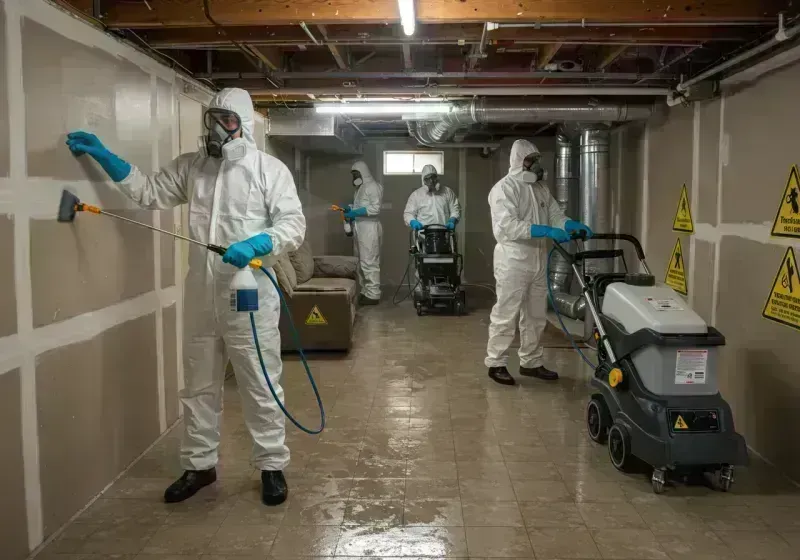 Basement Moisture Removal and Structural Drying process in Roger Mills County, OK